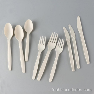 Disposable biodégradable CPLA Knife Fork et Coudlery à cuillère